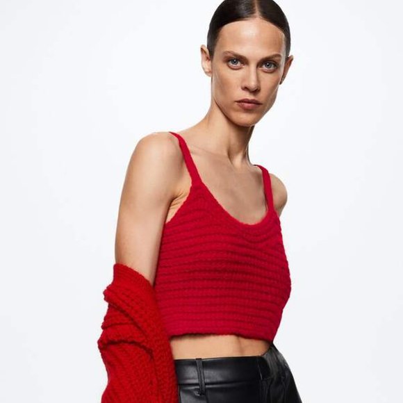 MNG MANGO Cardigan and Crop Top - Picture 2 of 11